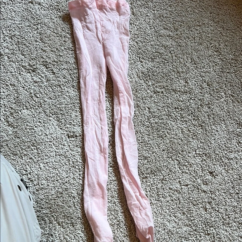 Danskin Pink and White Socks and Tights size 4-6X